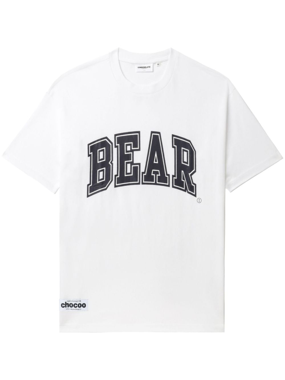 Chocoolate Bear-print Cotton T-shirt In White