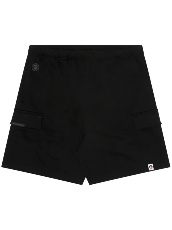 AAPE BY *A BATHING APE® logo-appliquéd Track Shorts Black