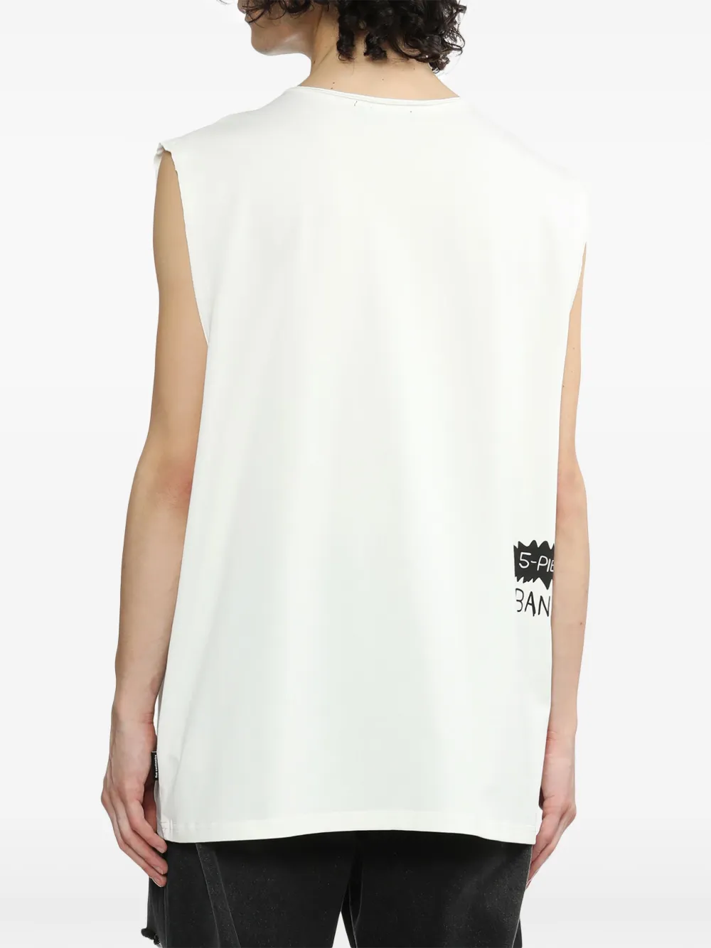 Shop Five Cm Guitar-print Cotton Vest In White