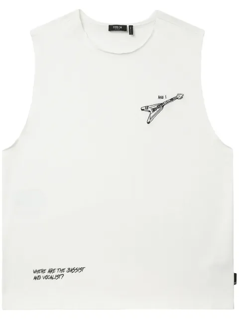 FIVE CM guitar-print cotton vest