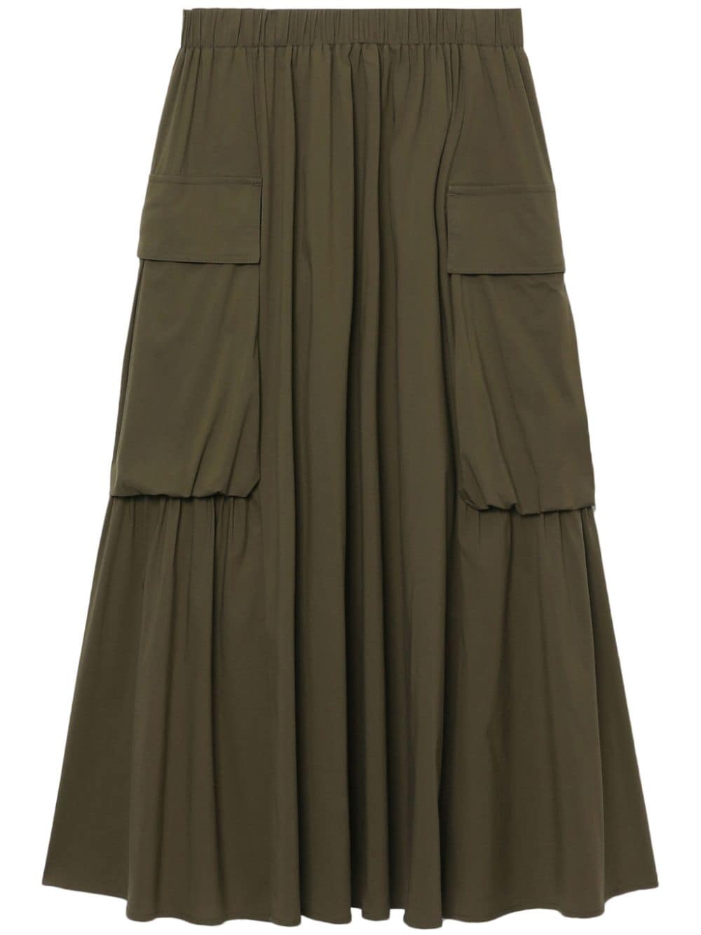 Tout A Coup Cargo-pocket Midi Skirt In Green