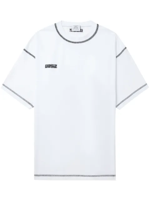VETEMENTS contrast-stitching cotton T-shirt