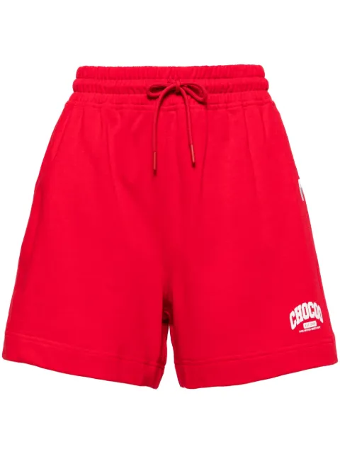 CHOCOOLATE logo lettering cotton shorts