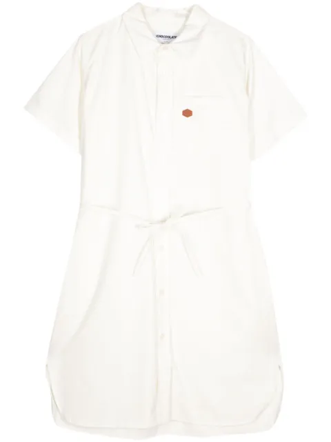 CHOCOOLATE vestido camisero con moño en la cintura