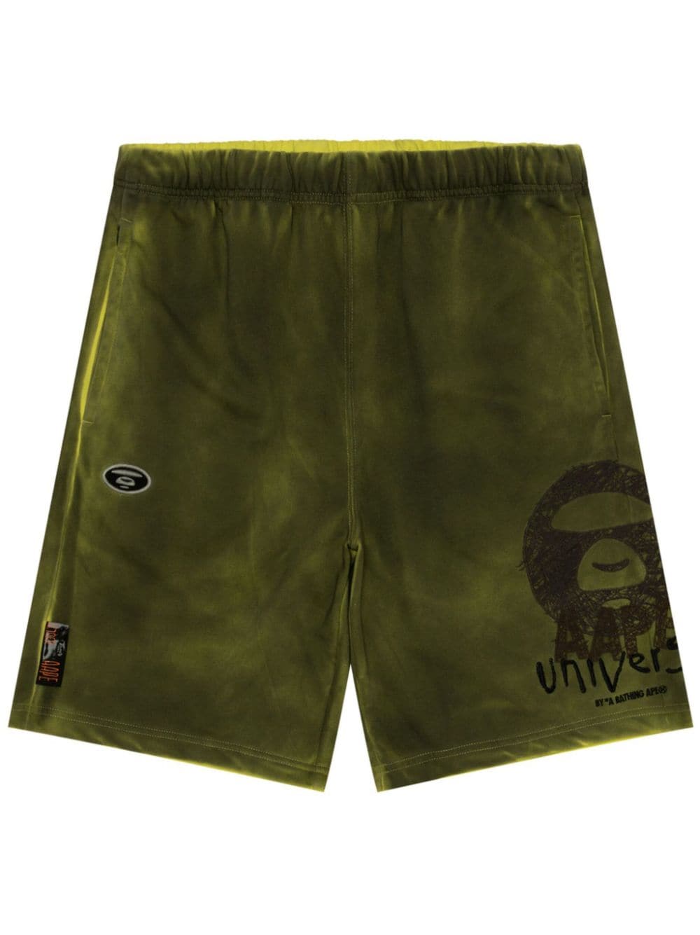 AAPE BY *A BATHING APE Trainingsshorts met geborduurd logo Groen