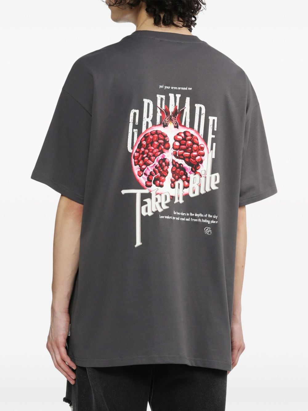 Shop Five Cm Pomegranate-print Cotton T-shirt In Grey