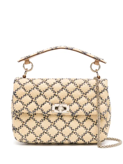 Valentino Garavani Rockstud woven tote bag WOMEN