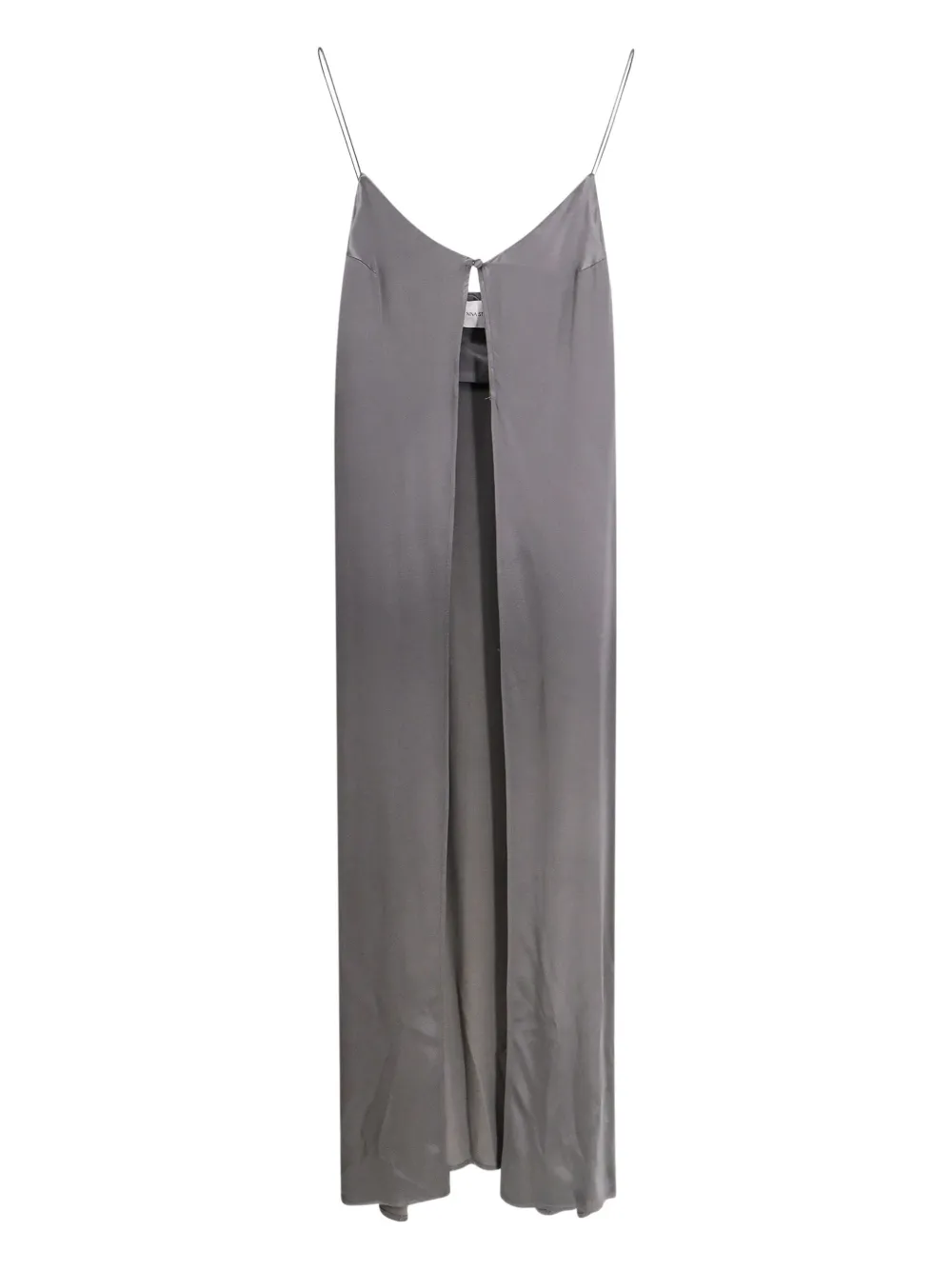 The Nina Studio Satin Vest In Gray