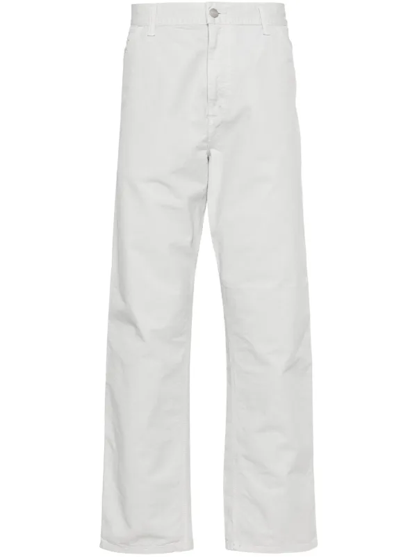Carhartt ホワイト ストレートパンツ Carhartt WIP Single Knee ストレートパンツ | グレー | FARFETCH JP