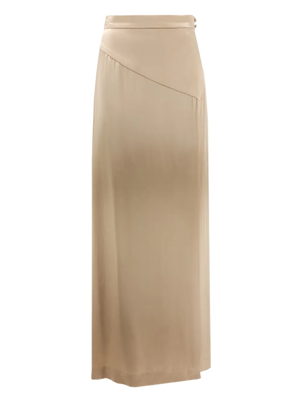 The Nina Studio Satin Midi Skirt In Multi