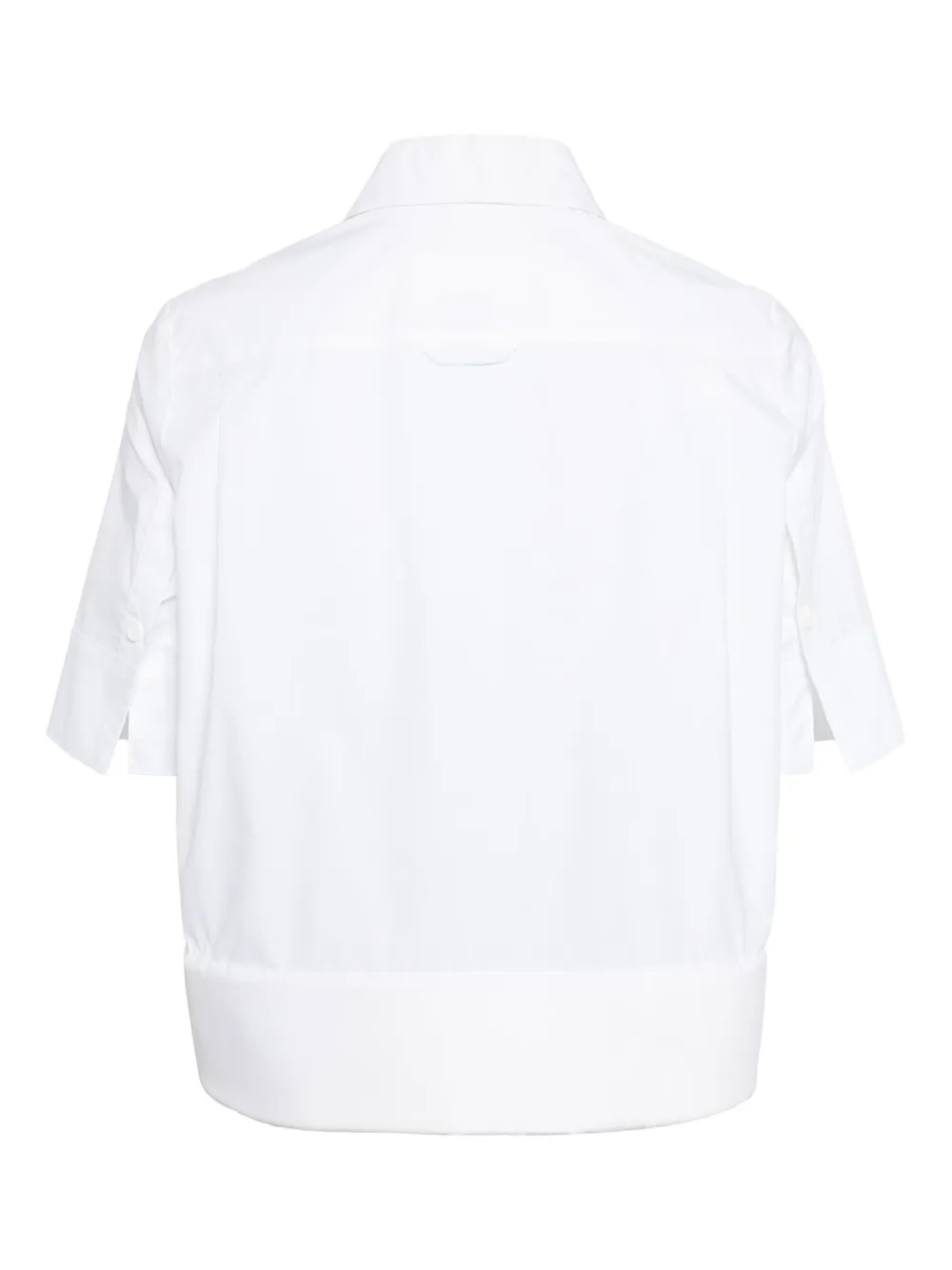 Shop Melitta Baumeister Cropped Short-sleeve Shirt In White