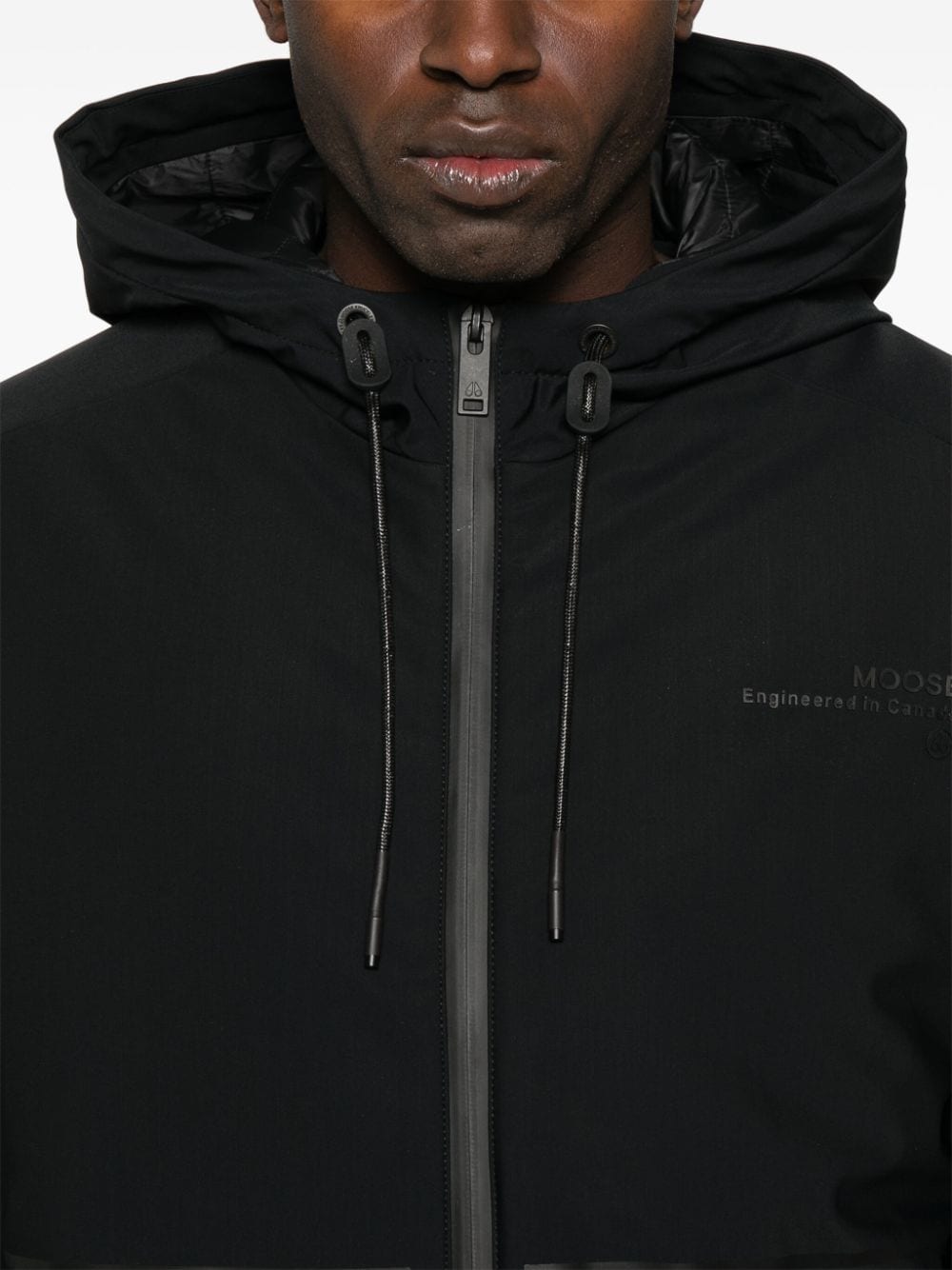 Shop Moose Knuckles Grayton Hooded Jacket In Black