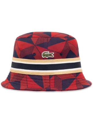 Lacoste Bob e n Jacquard a Logo Brode Rouge FARFETCH FR