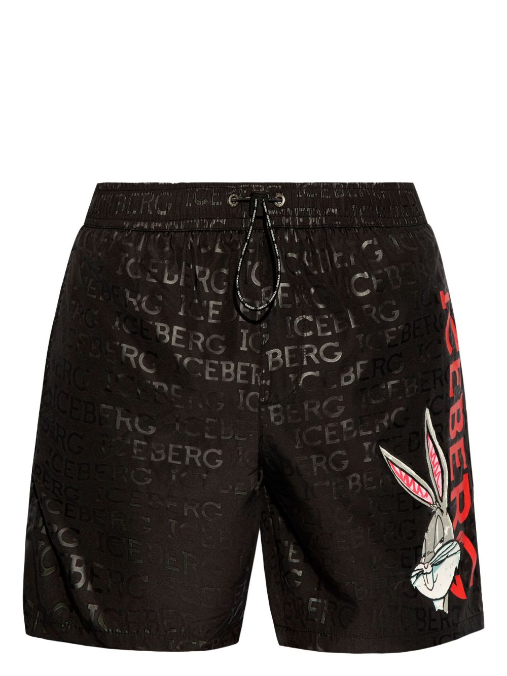 Iceberg x Looney Tunes logo-print swim shorts Zwart