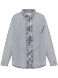 Y/Project logo-embroidered denim shirt - Blue