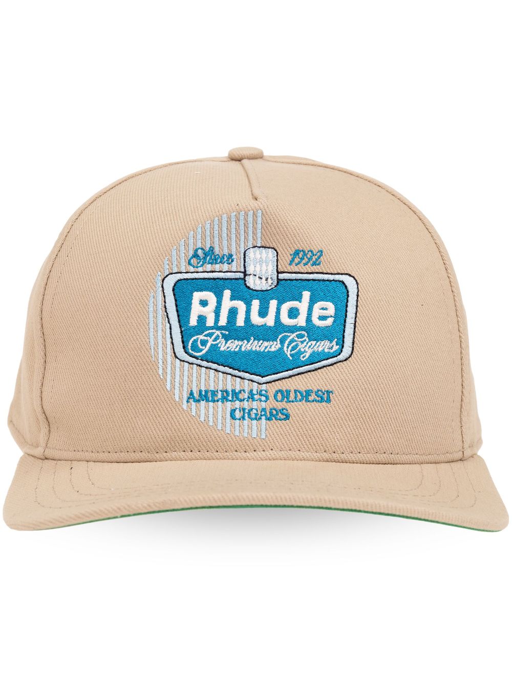 Rhude Cigaro Embroidered Cap In Neutrals