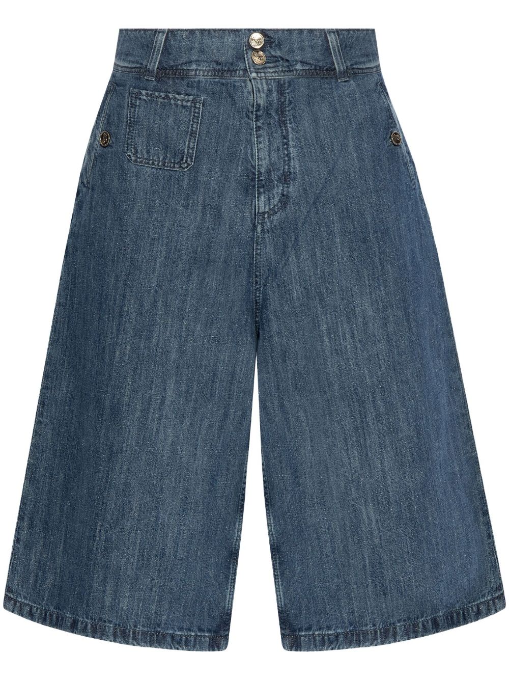 ETRO stretch-denim Bermuda shorts Blauw