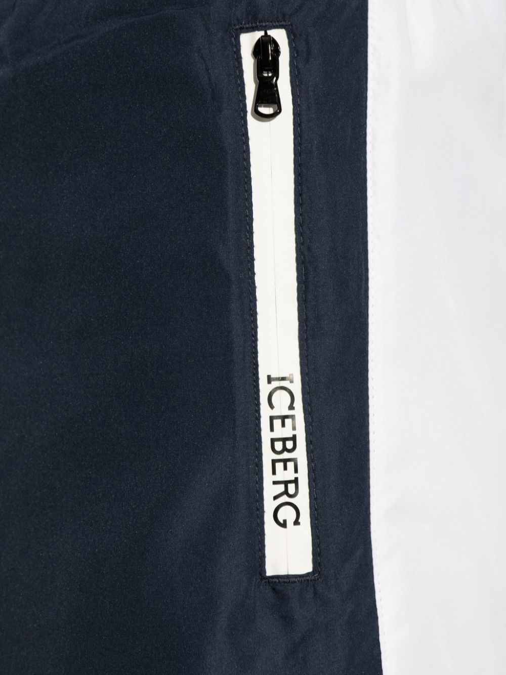 Shop Iceberg Logo-waistband Swim Shorts In Blue
