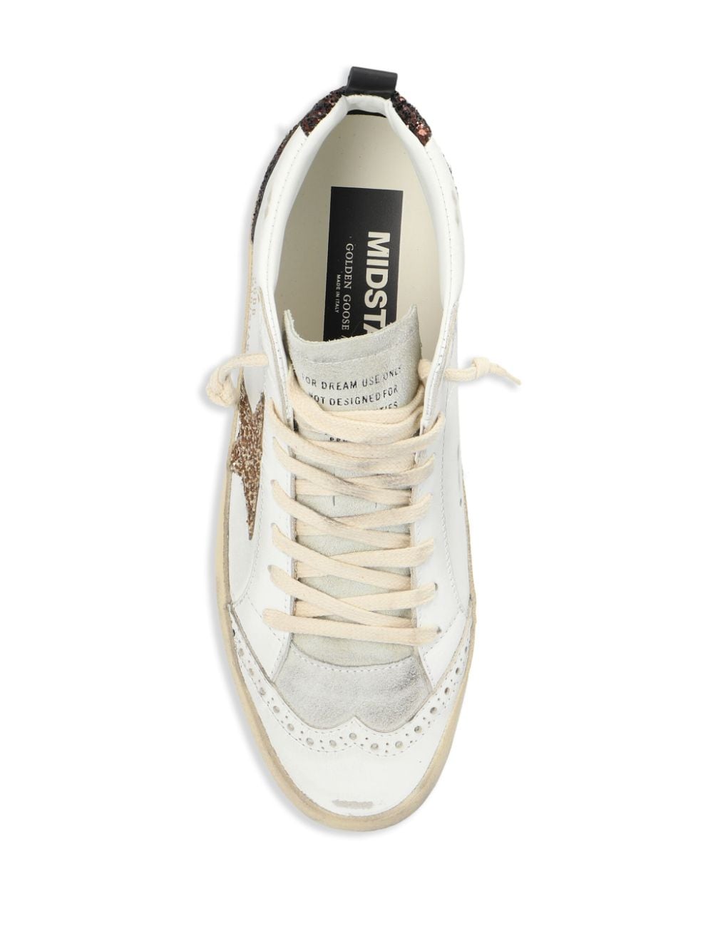 Shop Golden Goose Mid Star Glitter-detail Sneakers In White