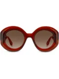 ETRO paisley-print round-frame sunglasses - Red