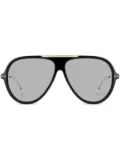 Isabel Marant Eyewear logo-engraved navigator-frame sunglasses - Black