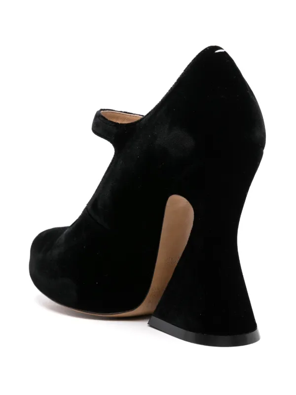 【関税＆送料込み】Maison Margiela 125Mm Velvet Peep-Toe Sa Maison Margiela Velvet peep-toe sandals 125mm sculpted heel