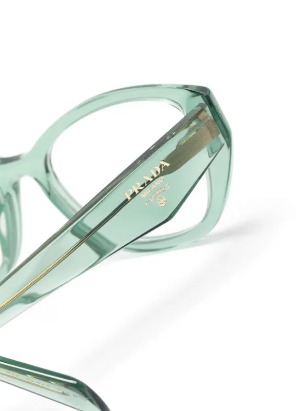 Prada Eyewear cat eye Glasses Green FARFETCH AO