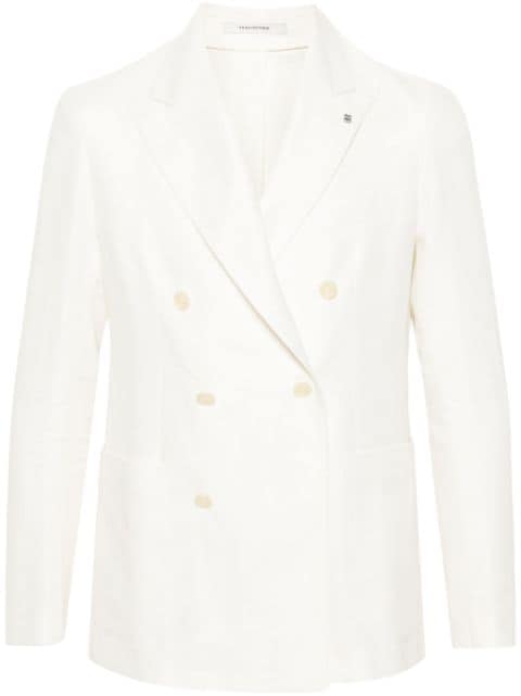 Tagliatore textured-finish double-breasted blazer