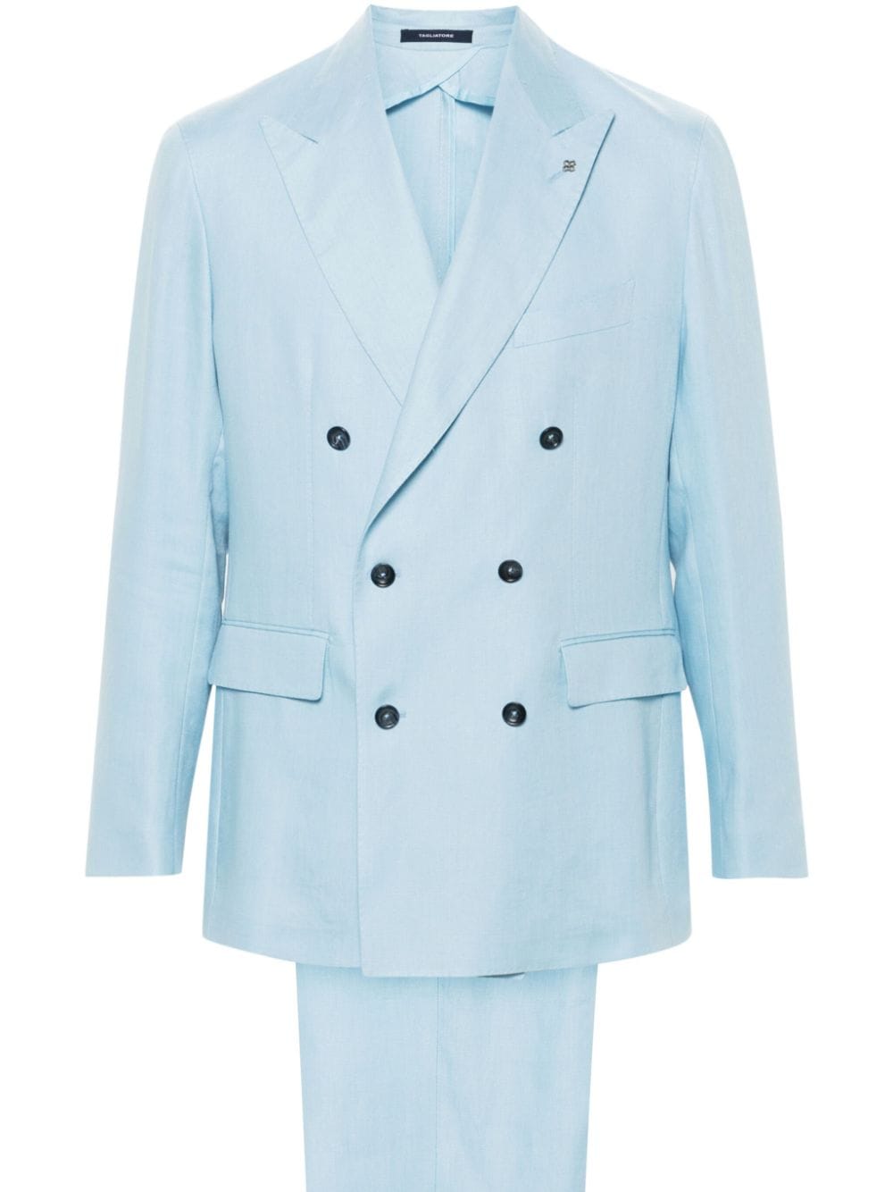 Tagliatore Double-breasted Suit In Blue