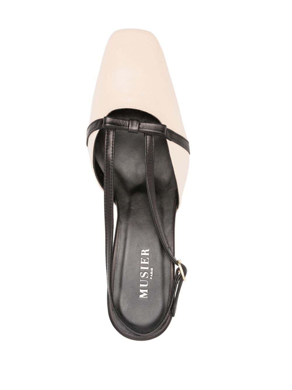 Shop Musier Lecche 40mm Leather Pumps In Neutrals