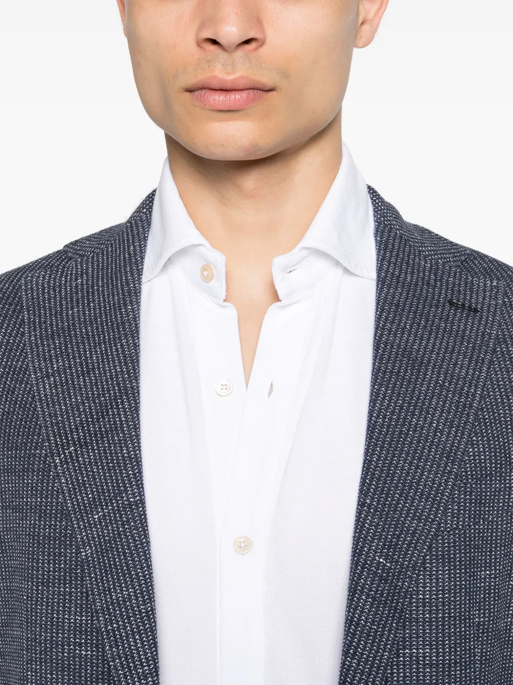 Shop Eleventy Classic-collar Cotton Shirt In White