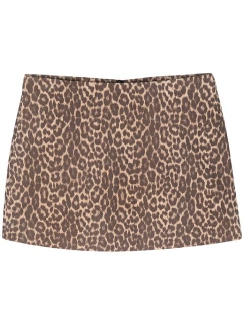 Musier Savana leopard-print mini skirt