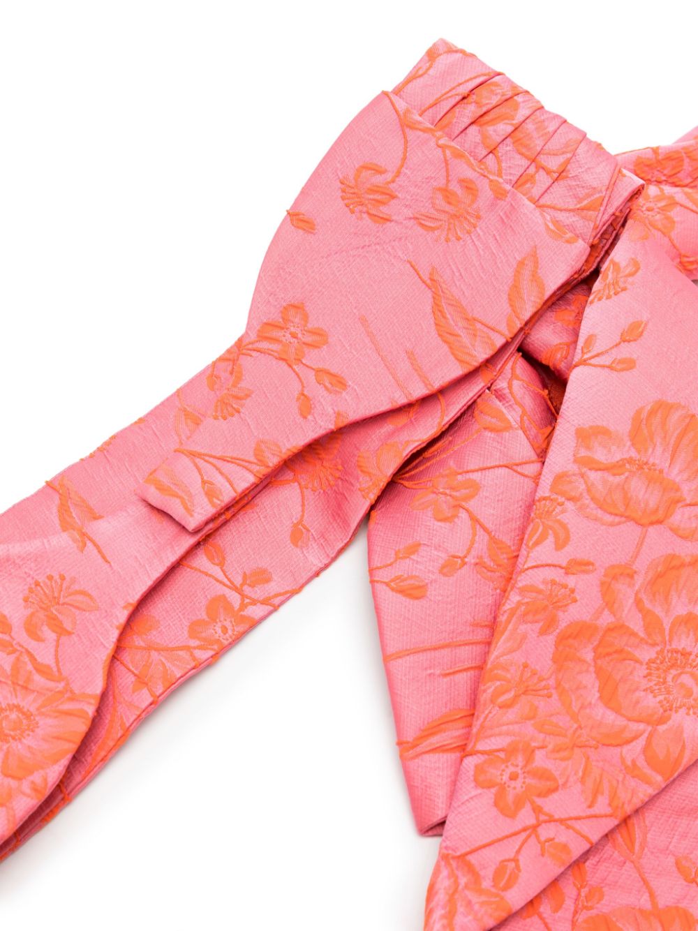 ERDEM floral-jacquard draped belt - Roze