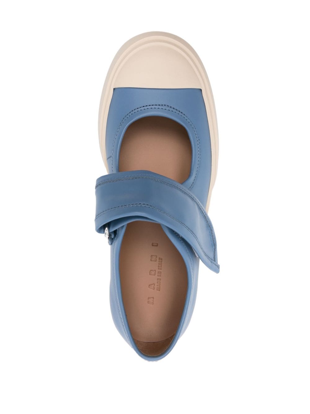 Shop Marni Panelled Mary Jane Sneakers In Blue