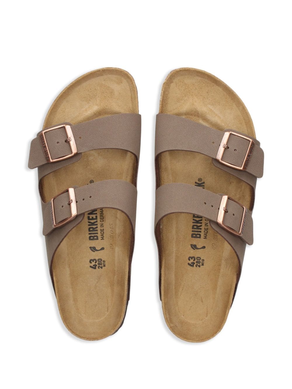 Shop Birkenstock Arizona Double-buckled Sandals In Brown