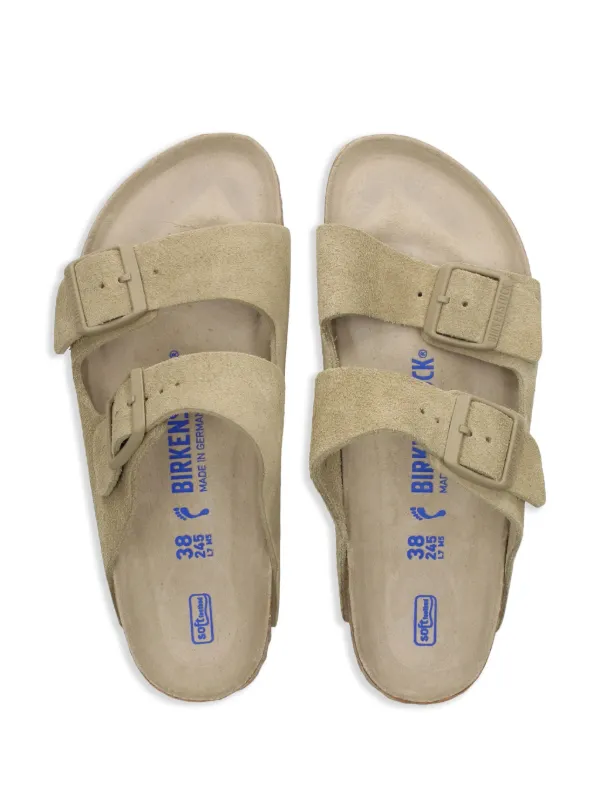 Birkenstock Arizona suede flat sandals Birkenstock ARIZONA SOFT FOOTBED Taupe Suede Sandals  main image 2