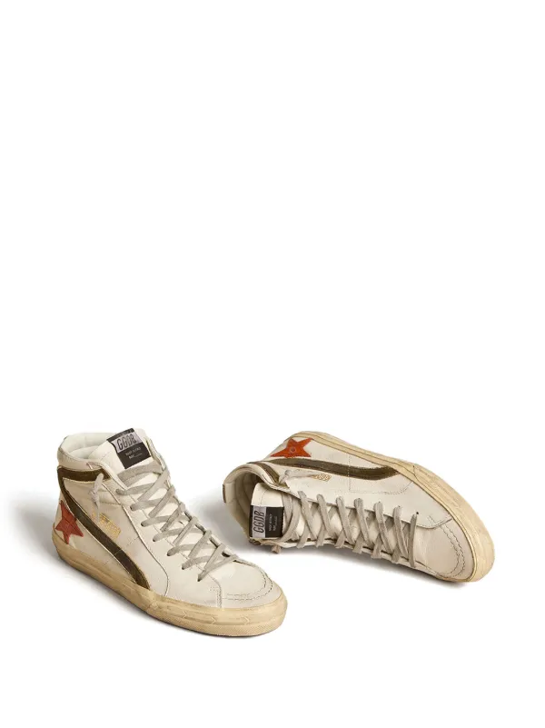Golden Goose Slide Leather high-top Sneakers | Neutrals