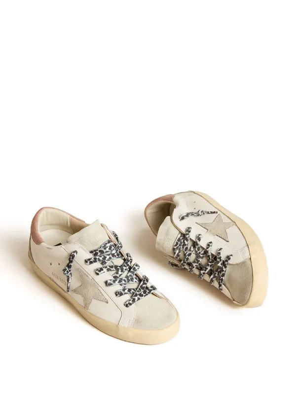 【送料無料・関税なし】GOLDEN ｜WOMEN'S SUPER STAR Golden Goose Super Star Panelled Leather Sneakers | White