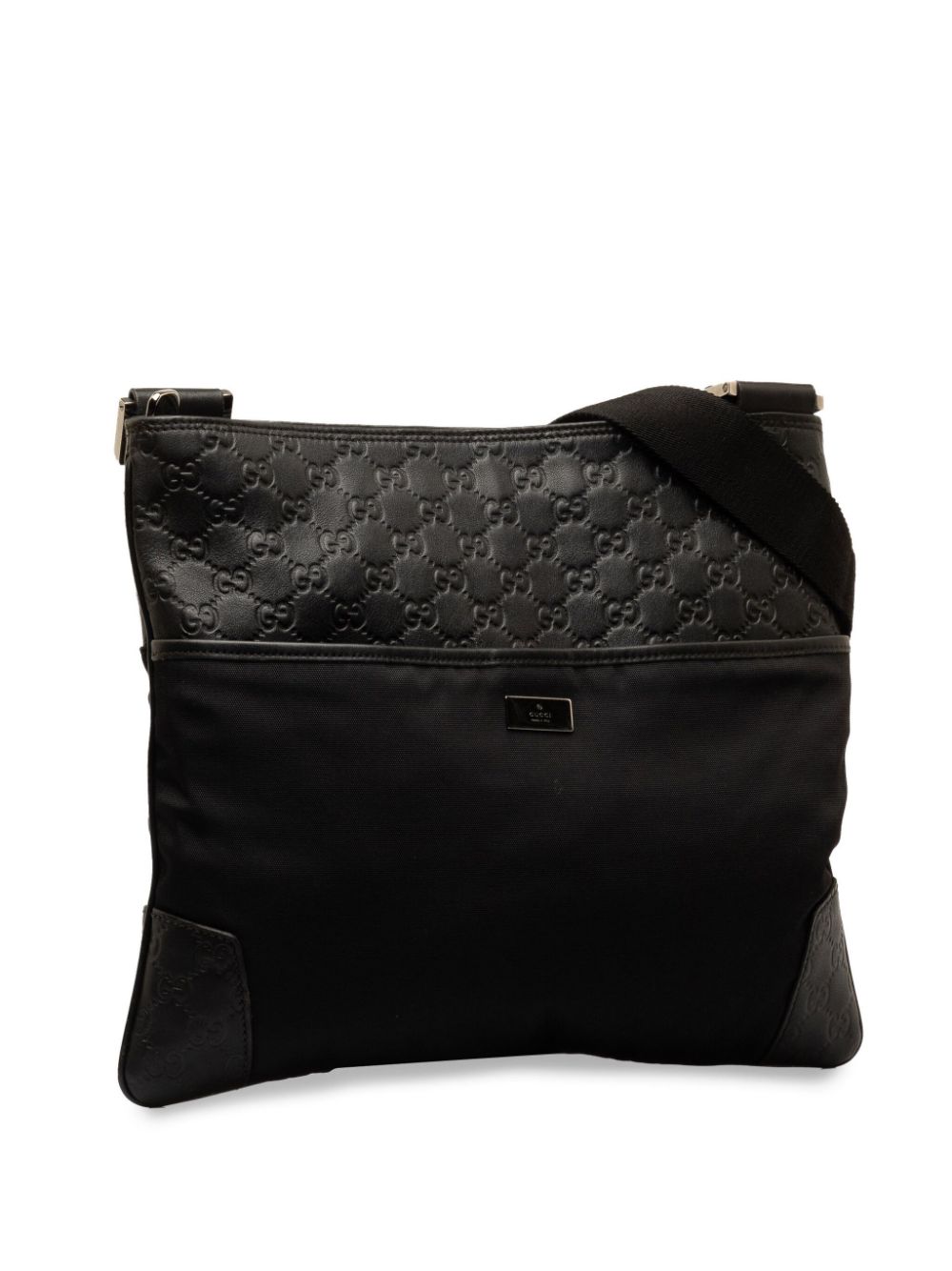 Pre-owned Gucci 2000-2015 Ssima Crossbody Bag In Black