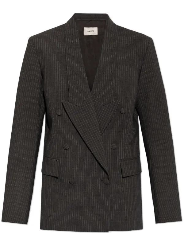 Coperni Pinstripe Double-breasted Blazer in Grey