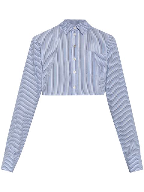 Coperni striped cropped shirt