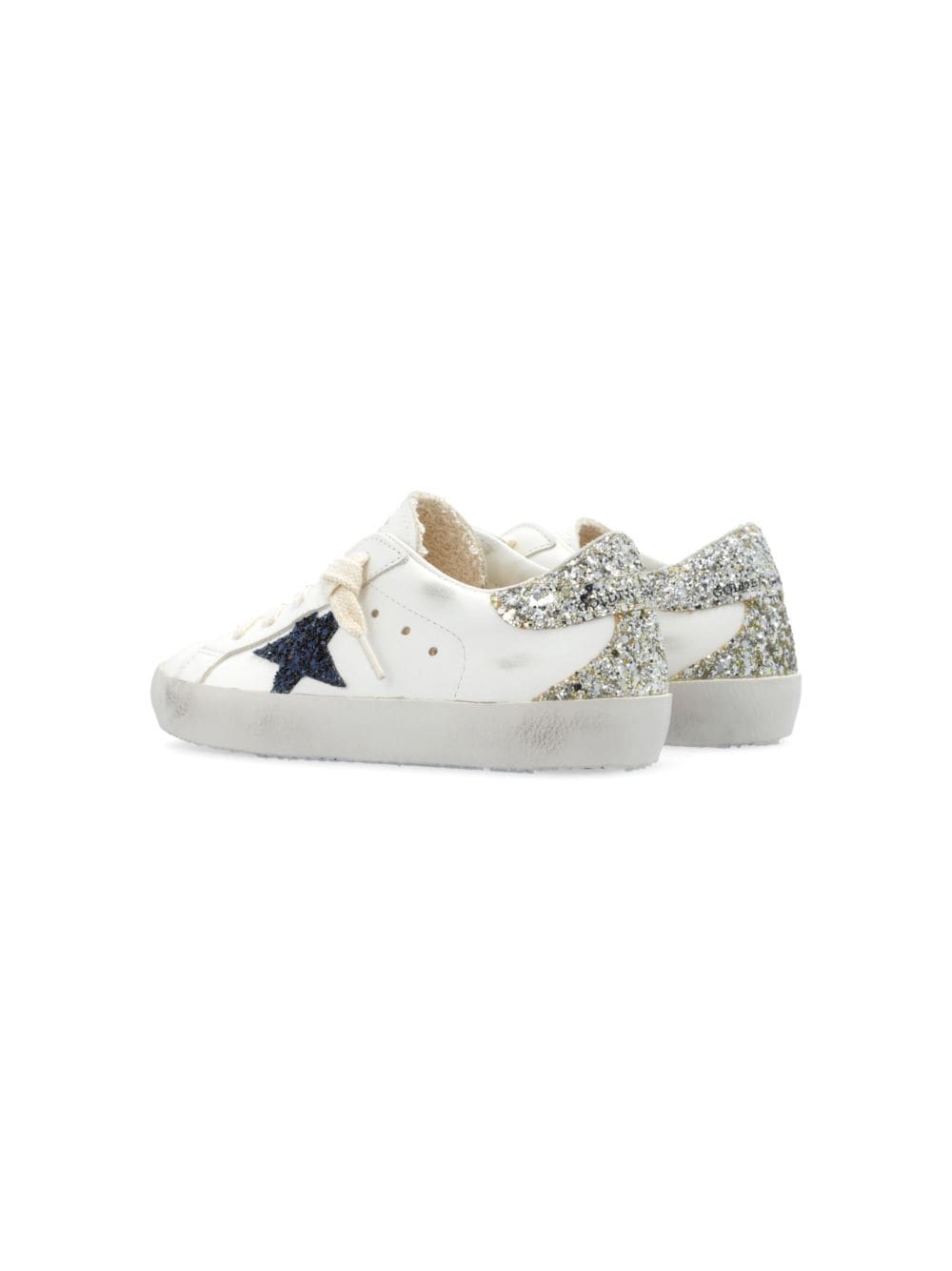 Shop Golden Goose Super-star Leather Sneakers In White