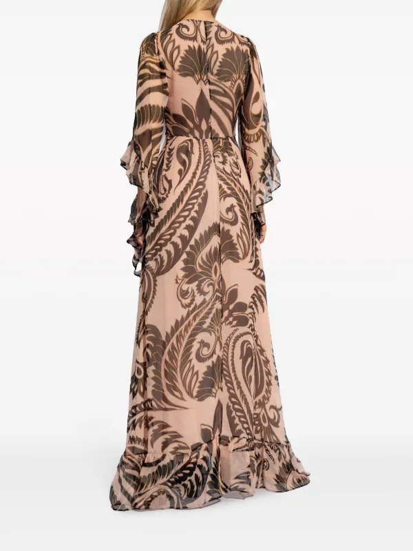 ワンピース ETRO PRINTED LONG DRESS ETRO graphic-print Silk Maxi Dress | Pink | FARFETCH JO