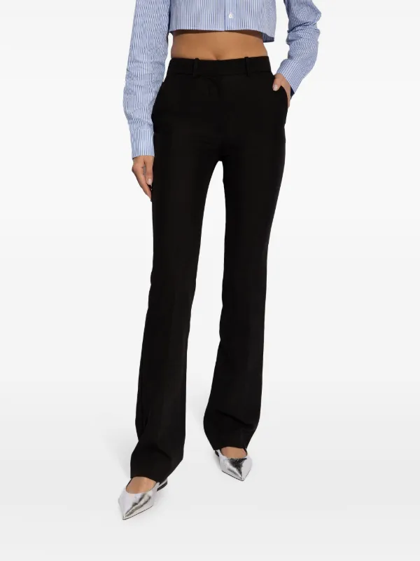 Coperni high-waisted straight-leg Trousers | Black | FARFETCH BG