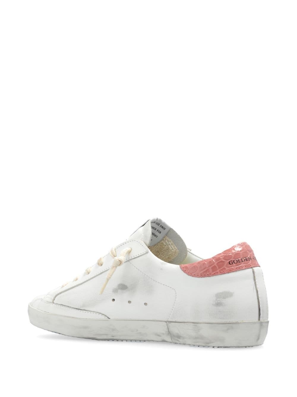 Shop Golden Goose Super-star Leather Sneakers In White