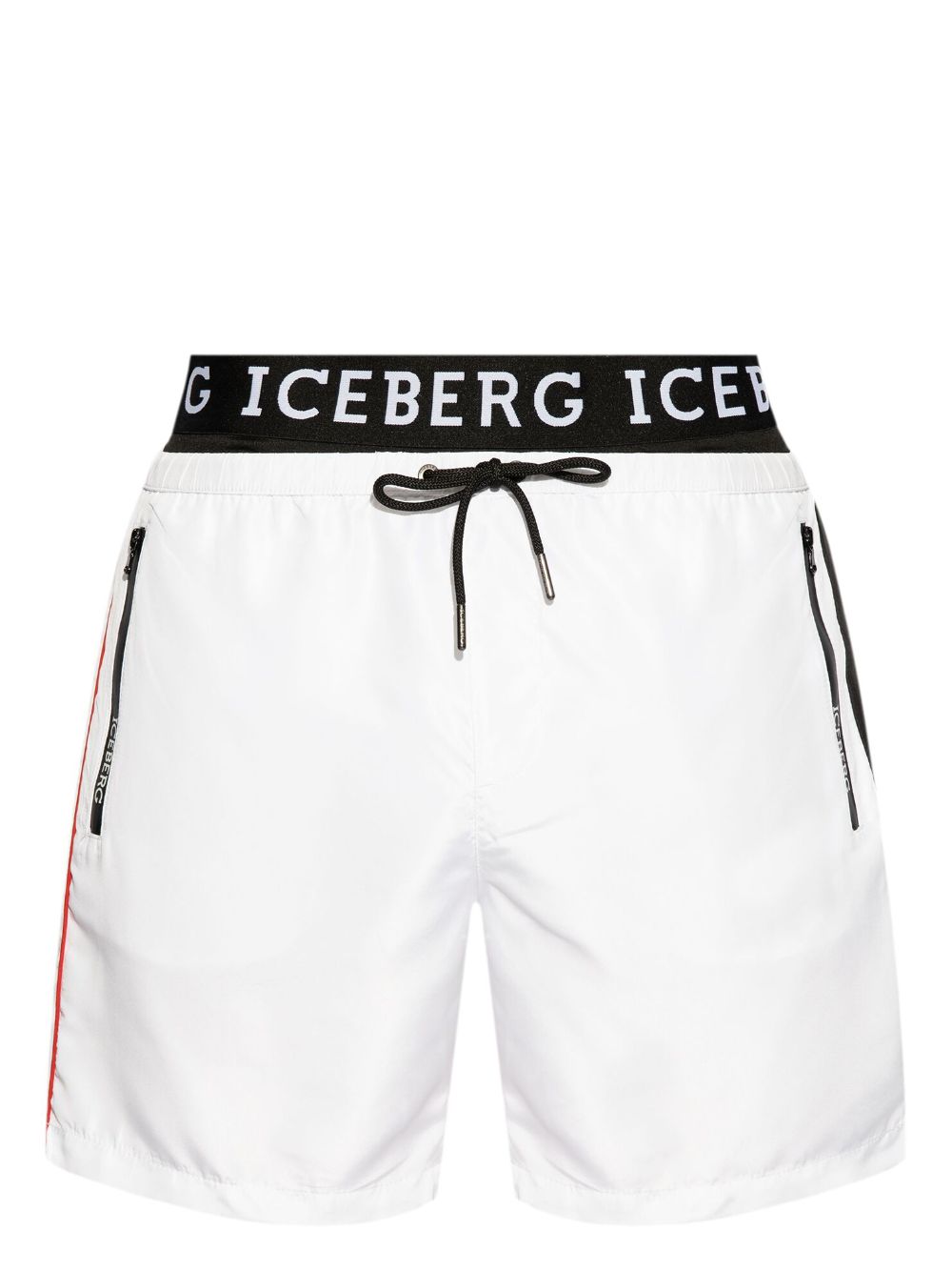iceberg short de bain à taille logo - blanc
