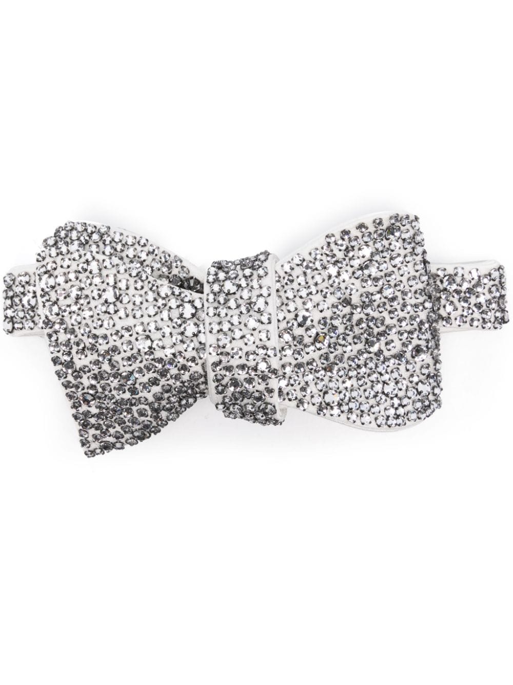 Stella Mccartney Crystal-embellished Bow Tie In Metallic