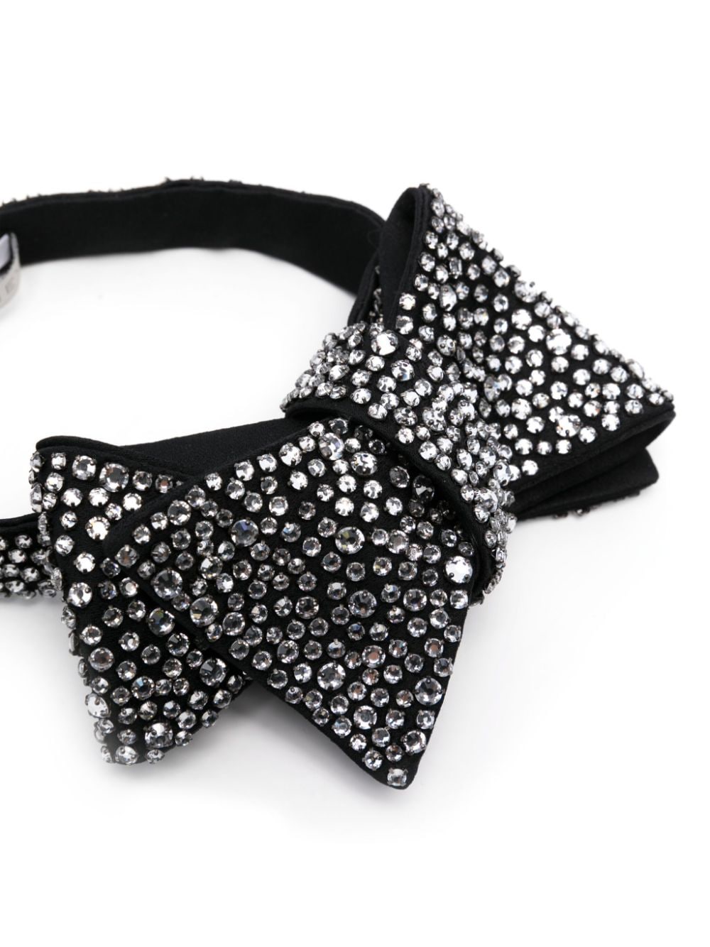 Stella McCartney crystal-embellished bow tie - Zwart