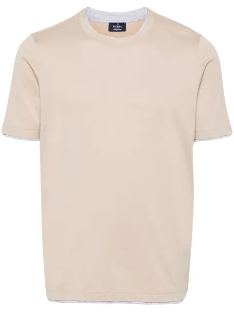 Barba contrasting-trim cotton T-shirt