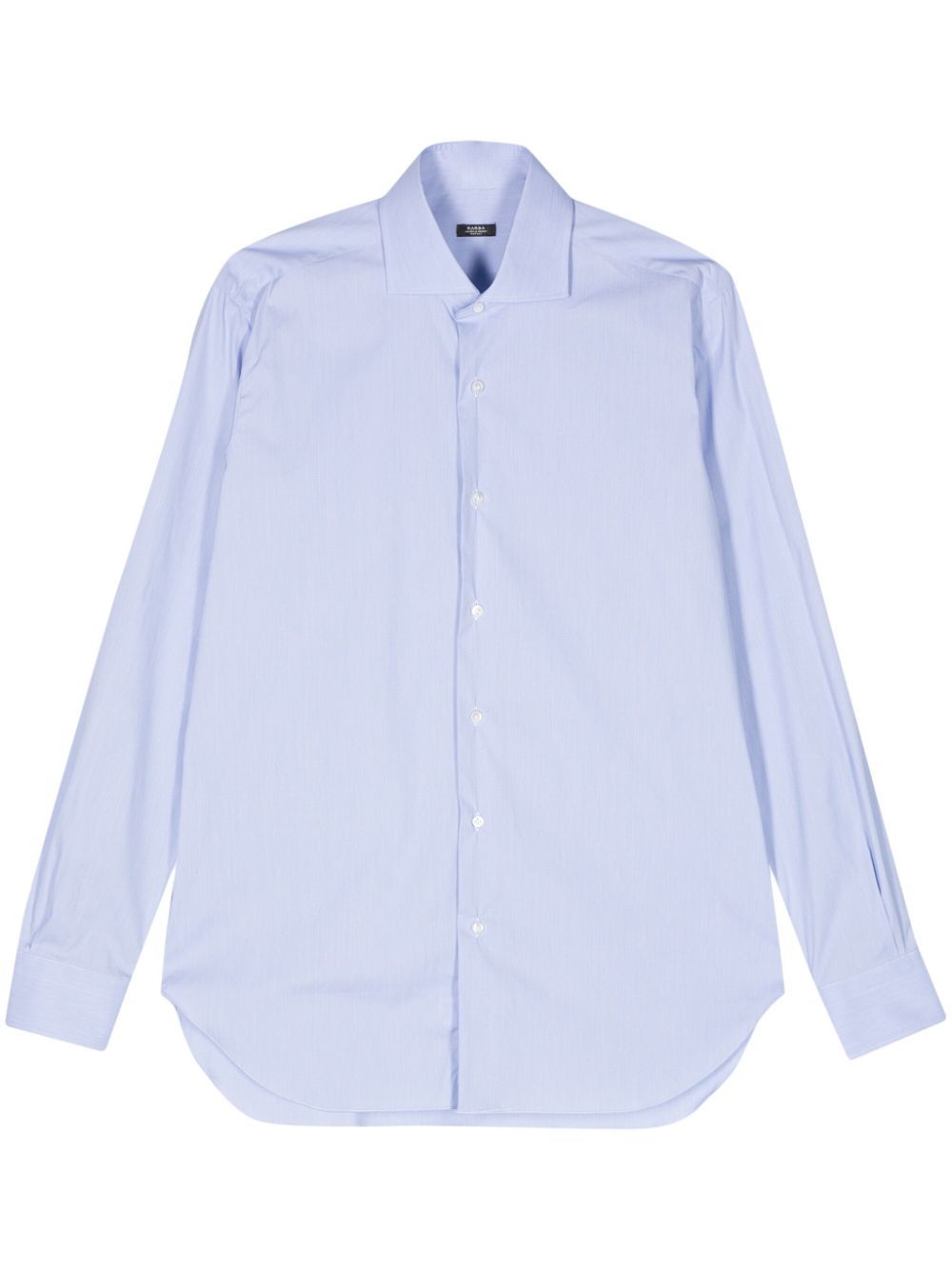 Shop Barba Poplin Cotton Shirt In Blue